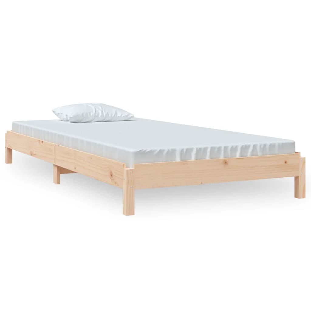 vidaXL Stack Bed without Mattress 90x190 cm Single Solid Wood Pine