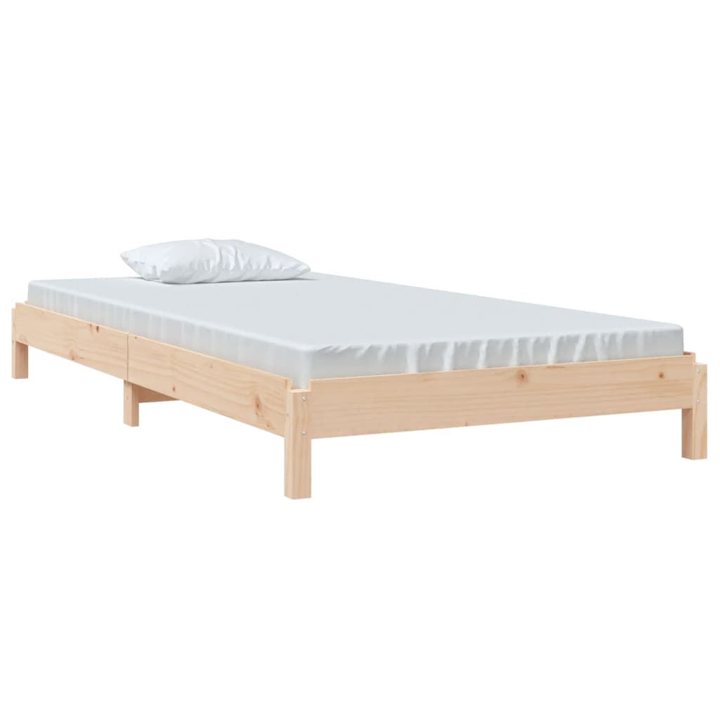 vidaXL Stack Bed without Mattress 90x190 cm Single Solid Wood Pine