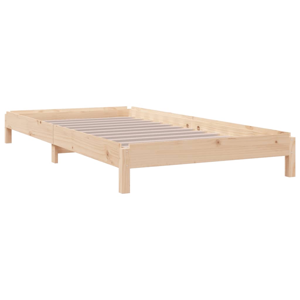 vidaXL Stack Bed without Mattress 90x190 cm Single Solid Wood Pine