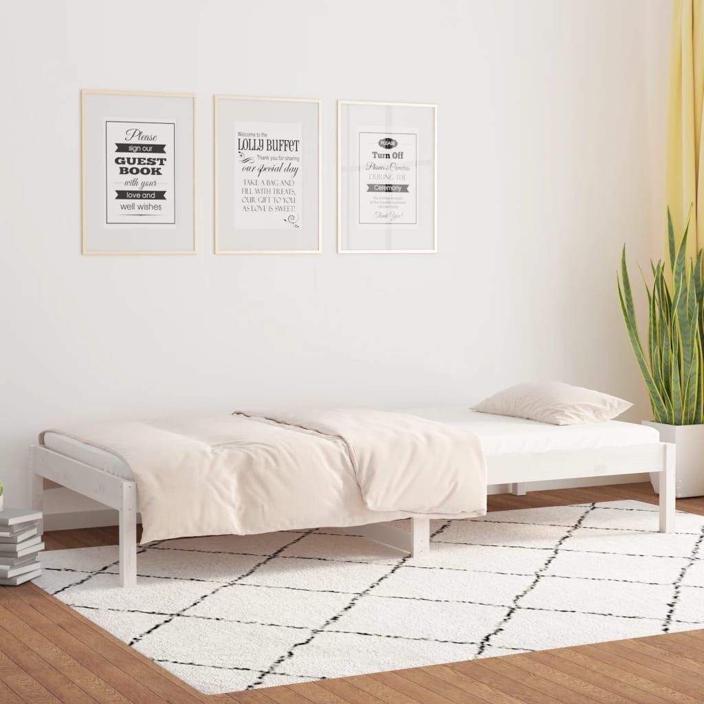 Day Bed | White | Solid pine wood | Small