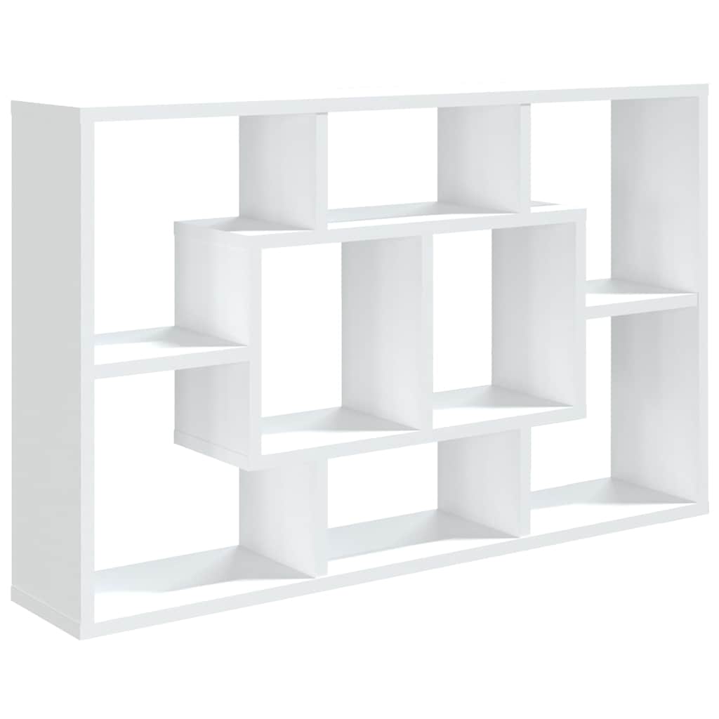 Wall Shelf White 85x16x52,5 cm Engineered Wood