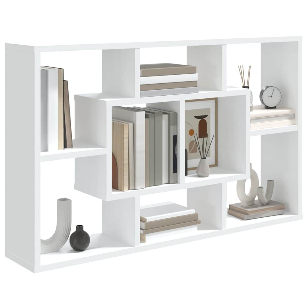 Wall Shelf White 85x16x52,5 cm Engineered Wood