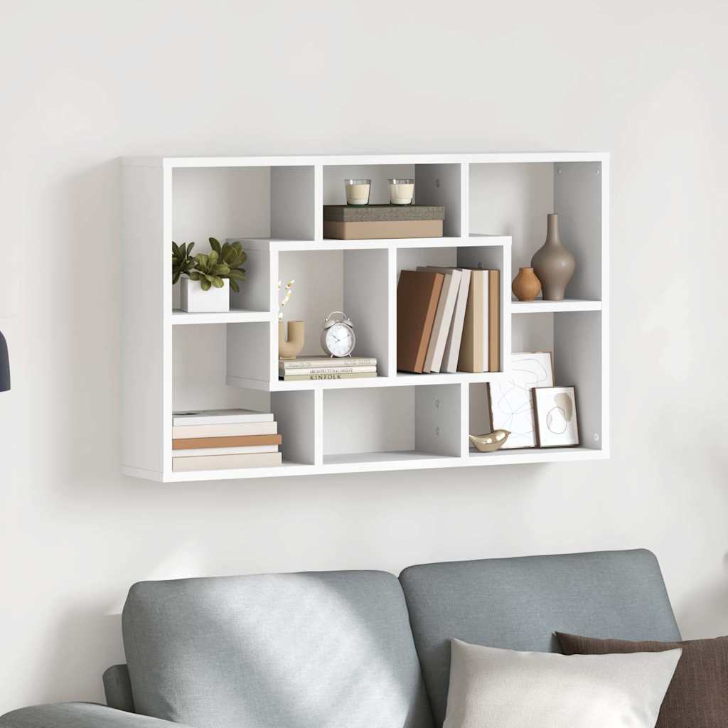 Wall Shelf White 85x16x52,5 cm Engineered Wood