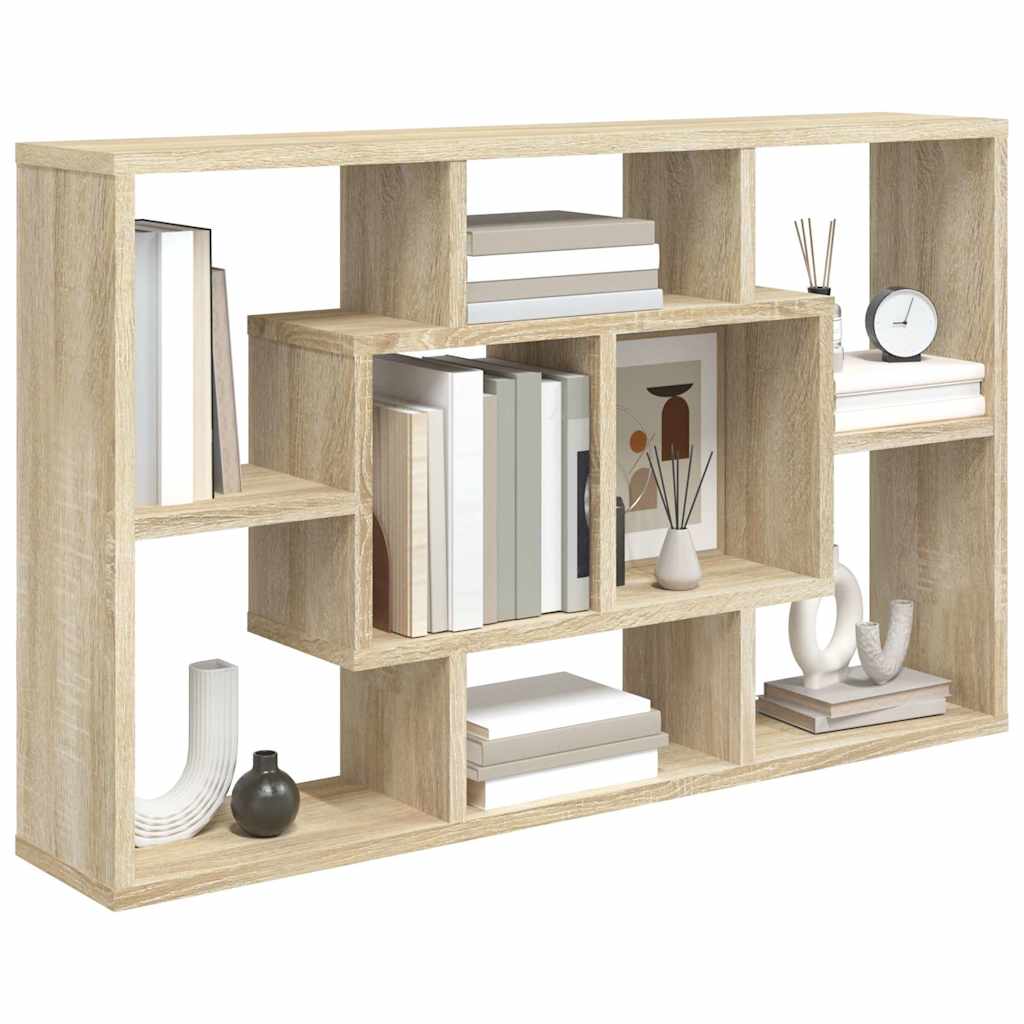 Wall Shelf Sonoma Oak 85x16x52,5 cm Engineered Wood