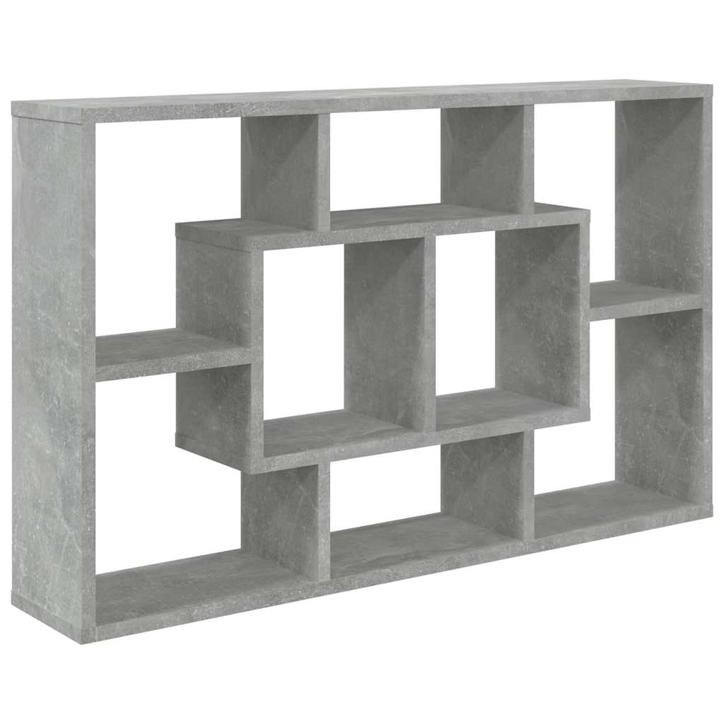 Wall Shelf Concrete Grey 85x16x52,5 cm Engineered Wood