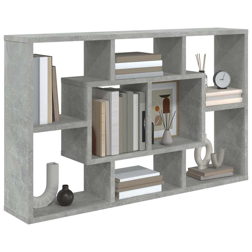 Wall Shelf Concrete Grey 85x16x52,5 cm Engineered Wood
