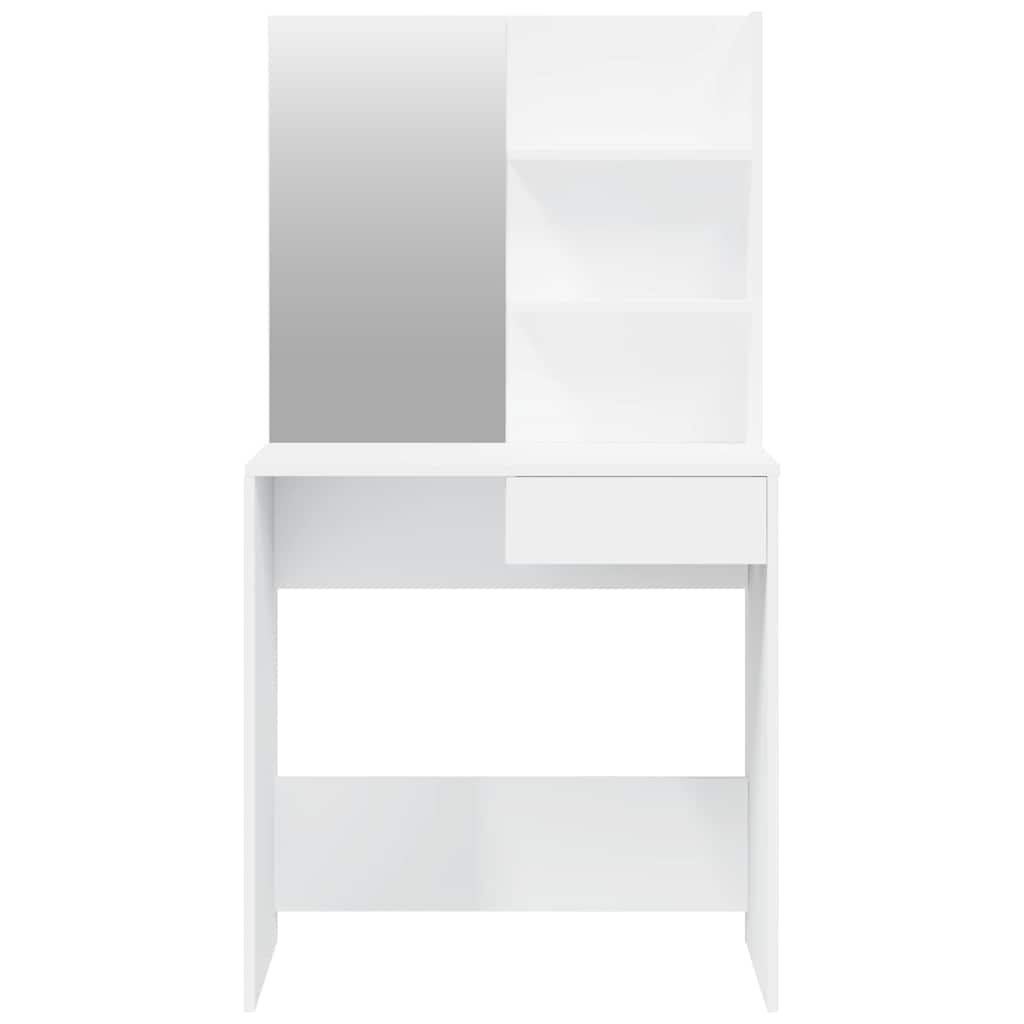 Dressing Table with Mirror White 74,5x40x141 cm