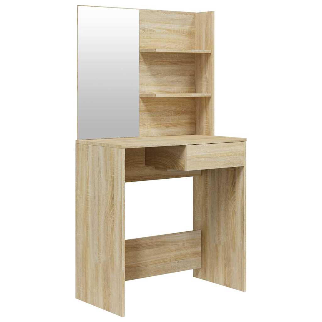 Dressing Table with Mirror Sonoma Oak 74,5x40x141 cm
