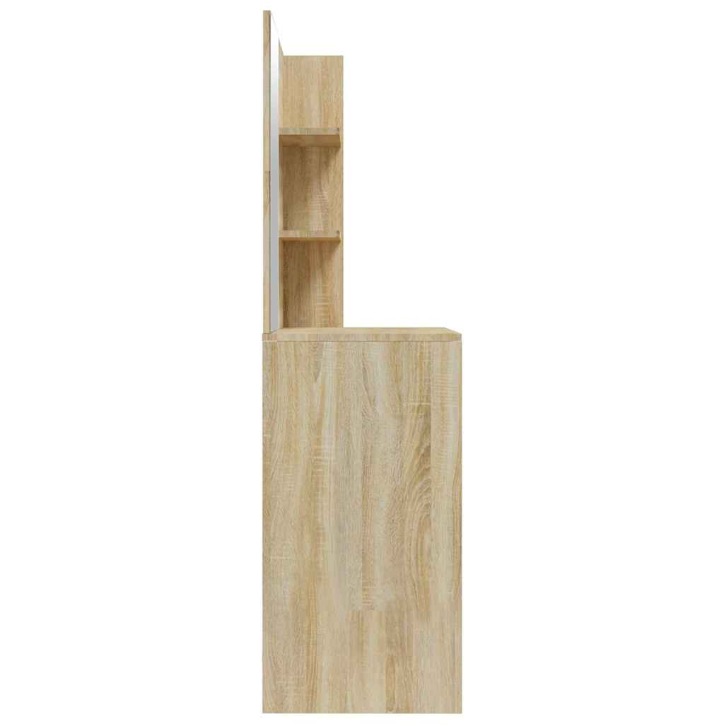 Dressing Table with Mirror Sonoma Oak 74,5x40x141 cm