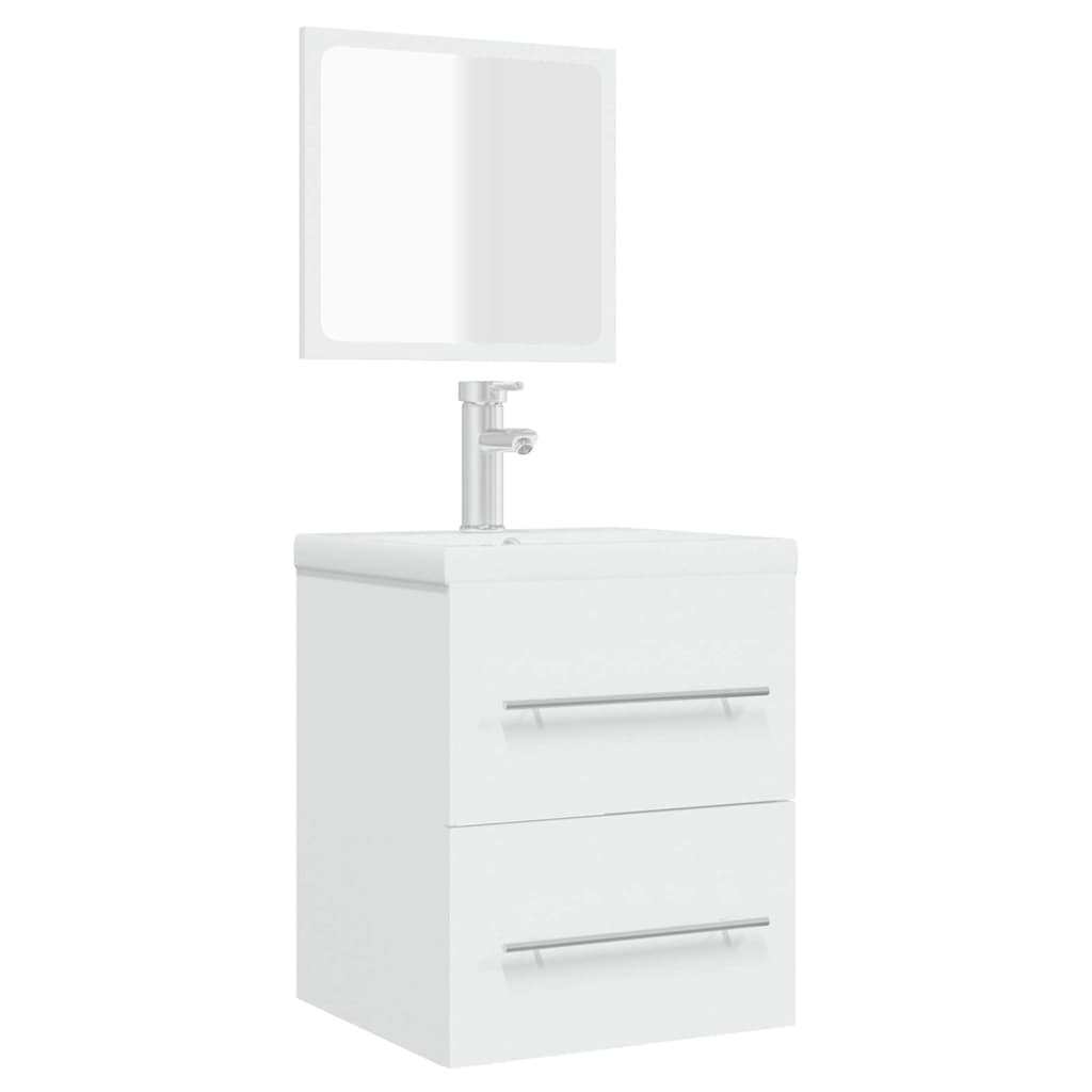 Bathroom Cabinet with Mirror White 41x38,5x48 cm