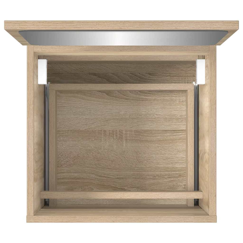 Bathroom Cabinet with Mirror Sonoma Oak Engineered Wood