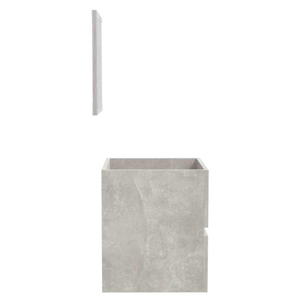 Bathroom Cabinet with Mirror Concrete Grey Engineered Wood