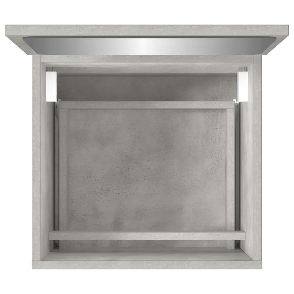 Bathroom Cabinet with Mirror Concrete Grey Engineered Wood
