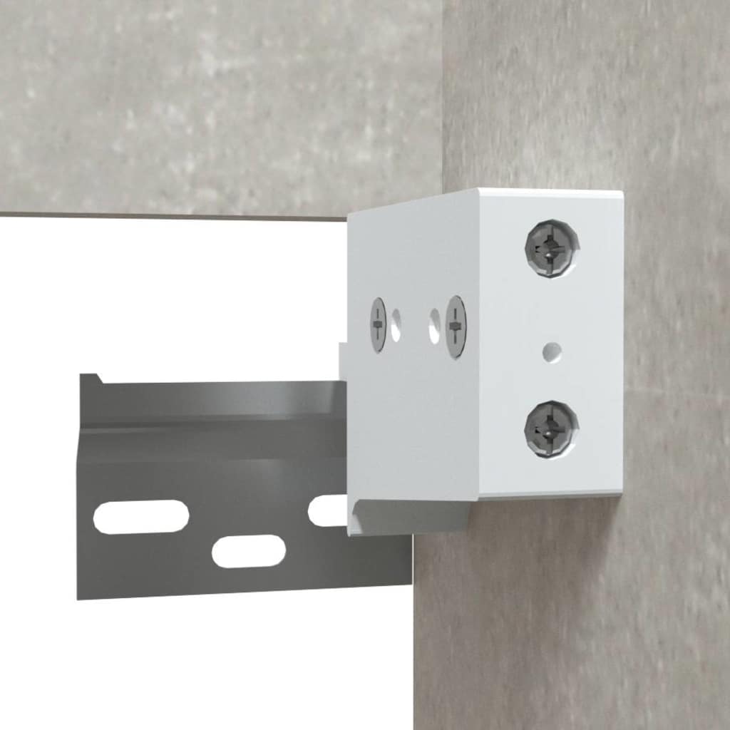 Bathroom Cabinet with Mirror Concrete Grey Engineered Wood