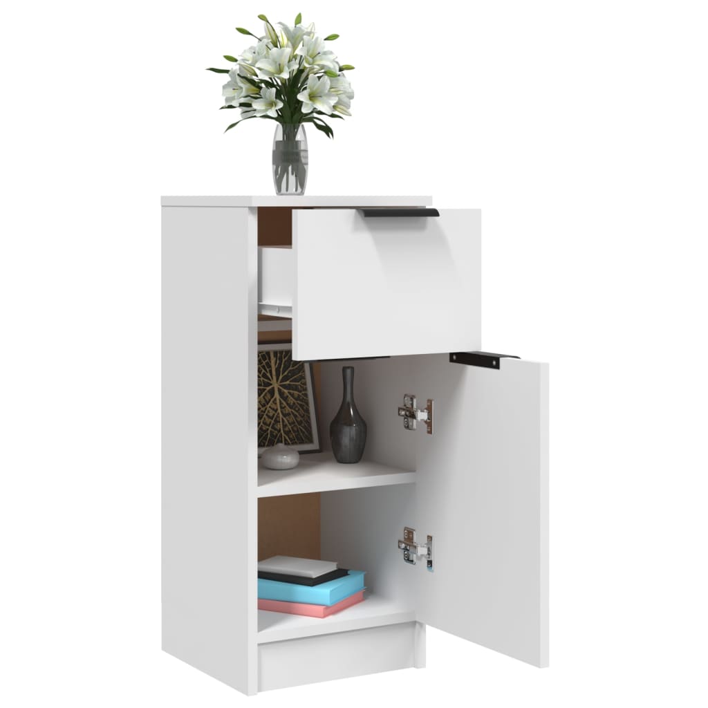 Sideboard White 30x30x70 cm Engineered Wood