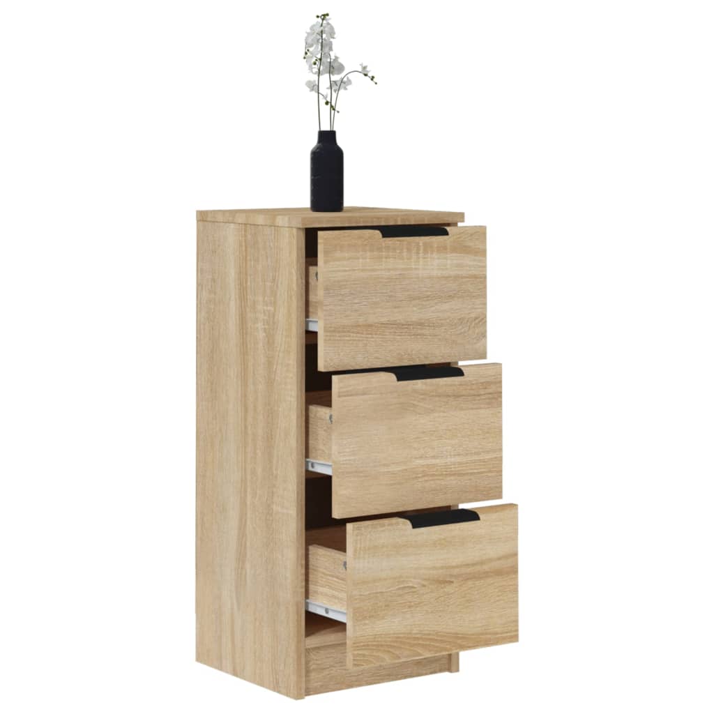 Sideboards 2 pcs Sonoma Oak 30x30x70 cm Engineered Wood