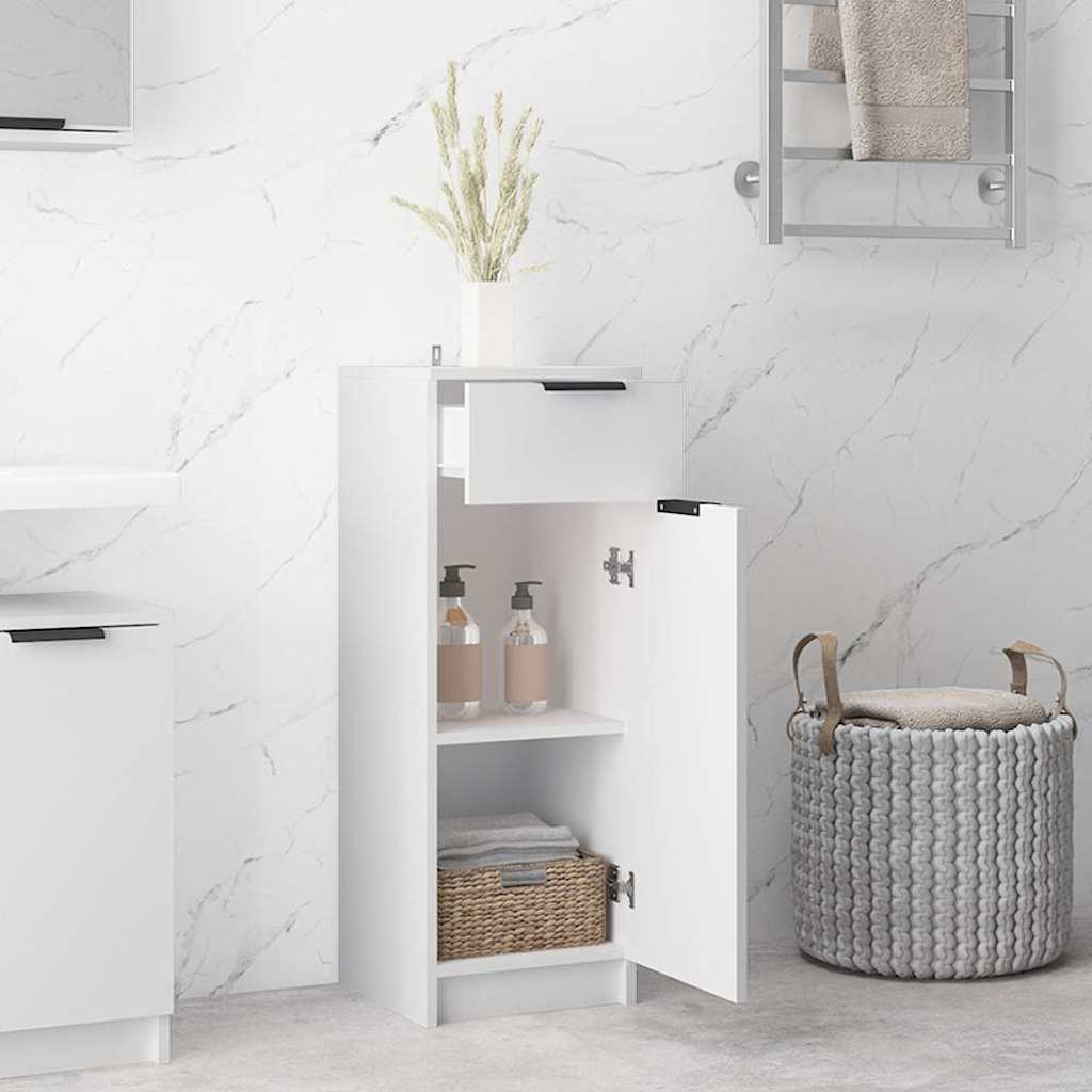 Bathroom Cabinet White 32x33,5x90 cm Engineered Wood