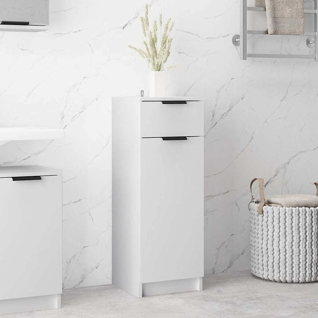 Bathroom Cabinet White 32x33,5x90 cm Engineered Wood