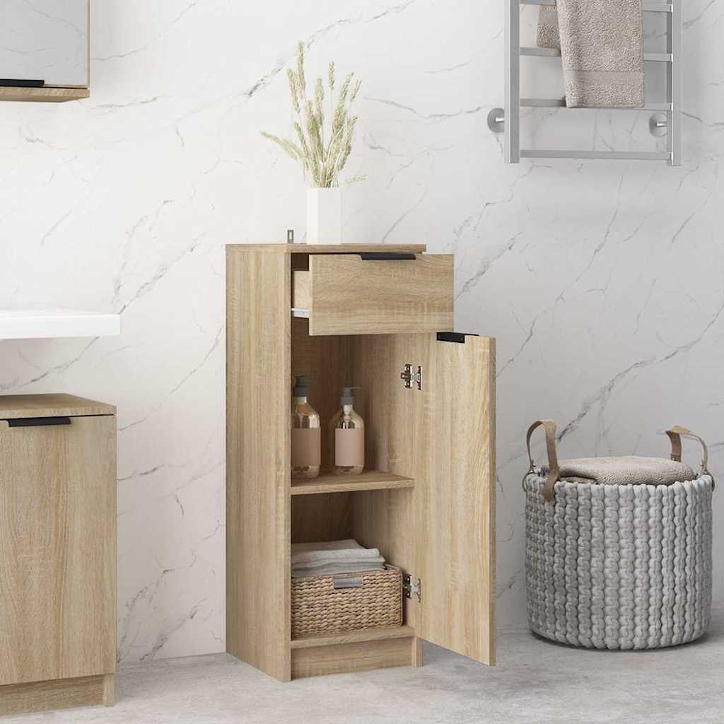 Bathroom Cabinet Sonoma Oak 32x33,5x90 cm Engineered Wood