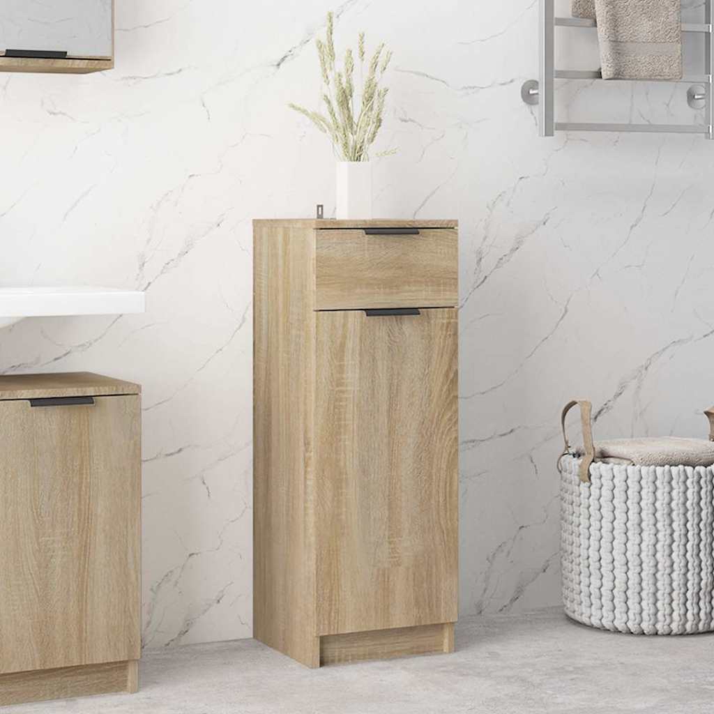 Bathroom Cabinet Sonoma Oak 32x33,5x90 cm Engineered Wood