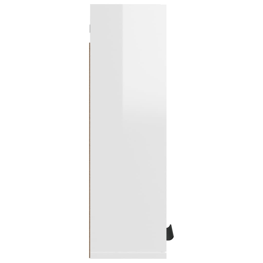 vidaXL Wall-mounted Bathroom Cabinet High Gloss White 32x20x67 cm