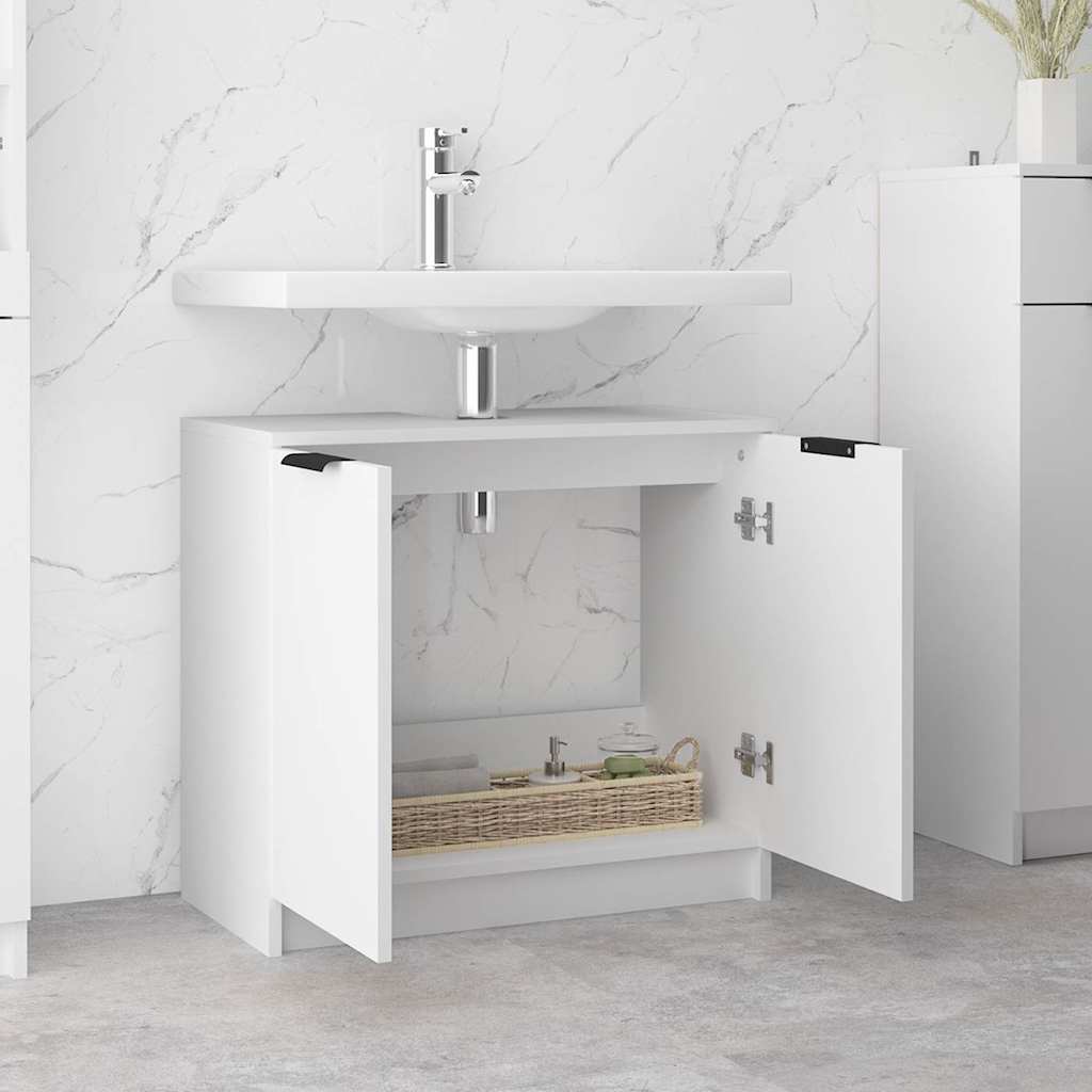 Bathroom Cabinet White 64,5x33,5x59 cm Engineered Wood