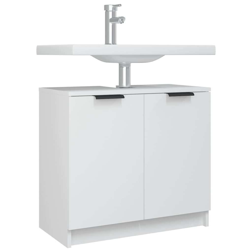 Bathroom Cabinet White 64,5x33,5x59 cm Engineered Wood