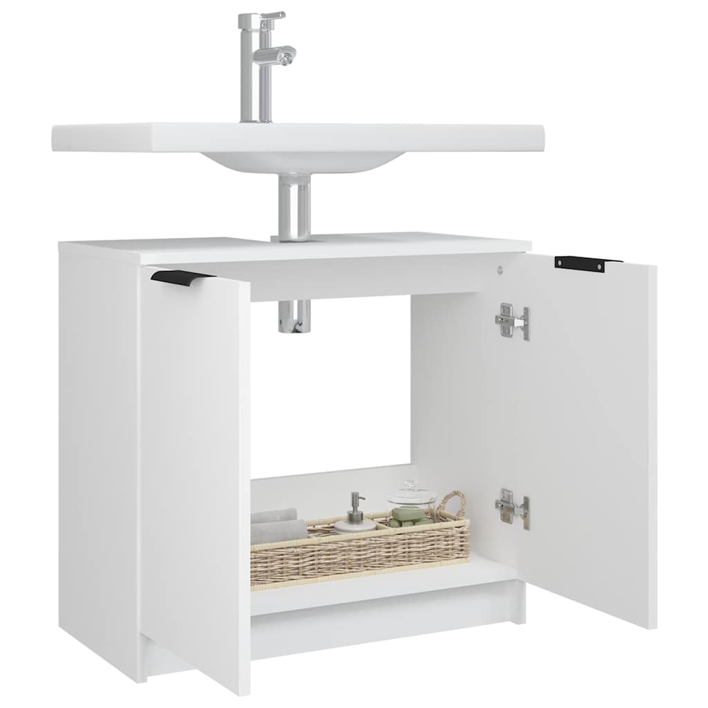 Bathroom Cabinet White 64,5x33,5x59 cm Engineered Wood