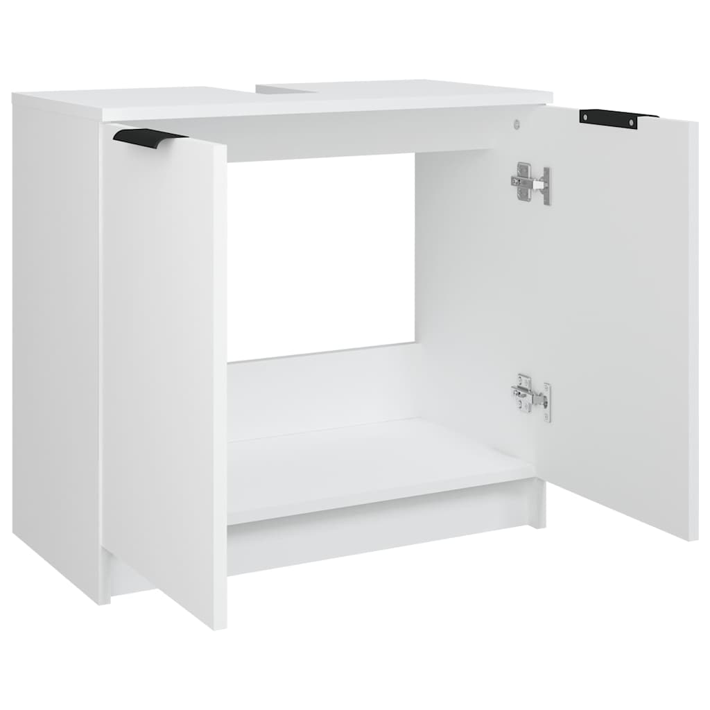 Bathroom Cabinet White 64,5x33,5x59 cm Engineered Wood