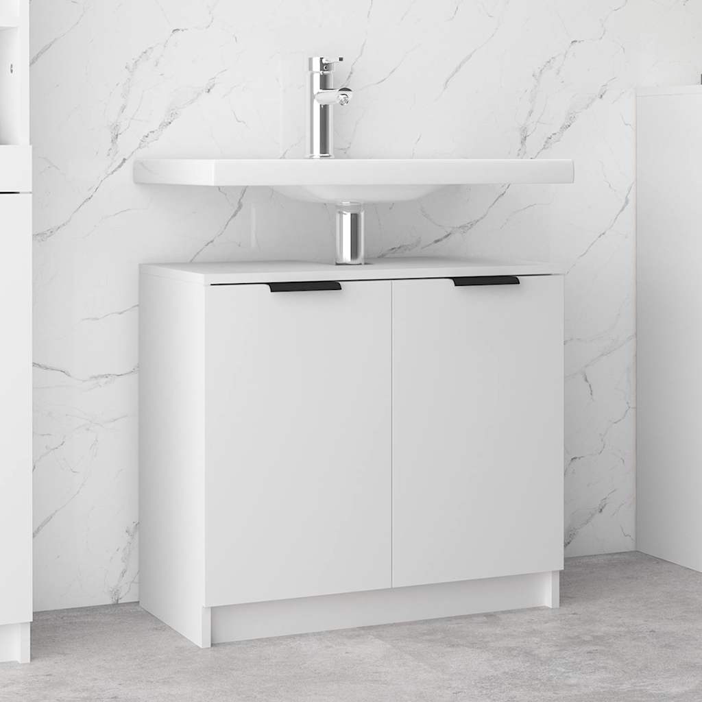 Bathroom Cabinet White 64,5x33,5x59 cm Engineered Wood