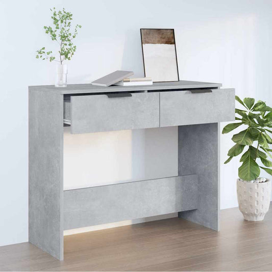 Console Table Concrete Grey 90x36x75 cm Engineered Wood