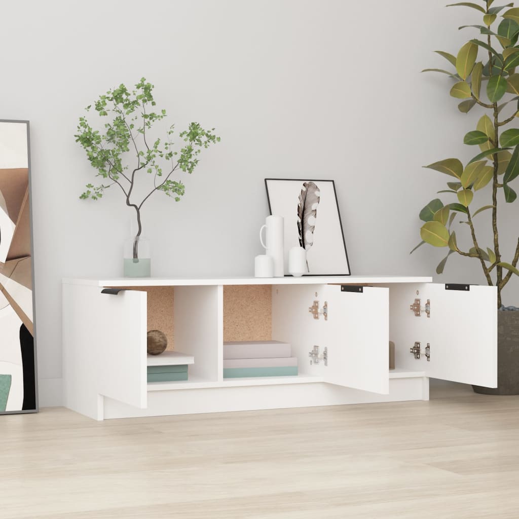 TV Cabinet White 102x35x36,5 cm Engineered Wood