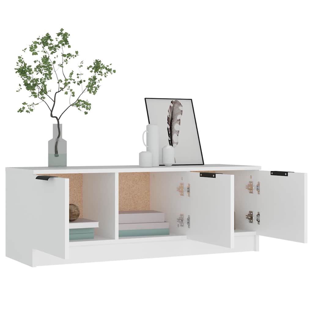 TV Cabinet White 102x35x36,5 cm Engineered Wood
