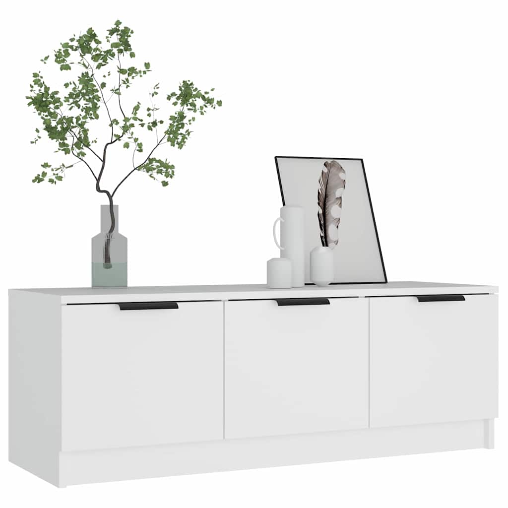 TV Cabinet White 102x35x36,5 cm Engineered Wood