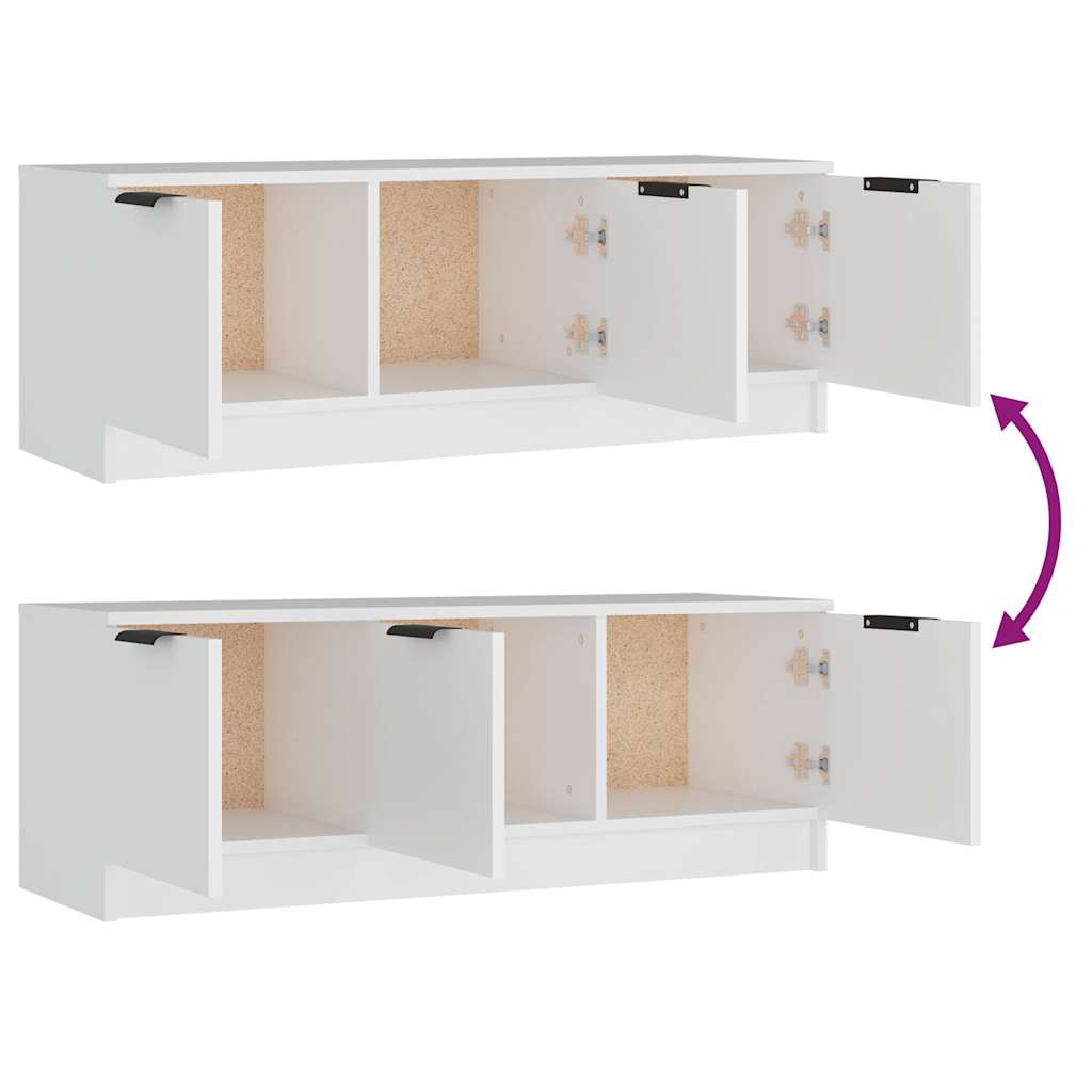 TV Cabinet White 102x35x36,5 cm Engineered Wood