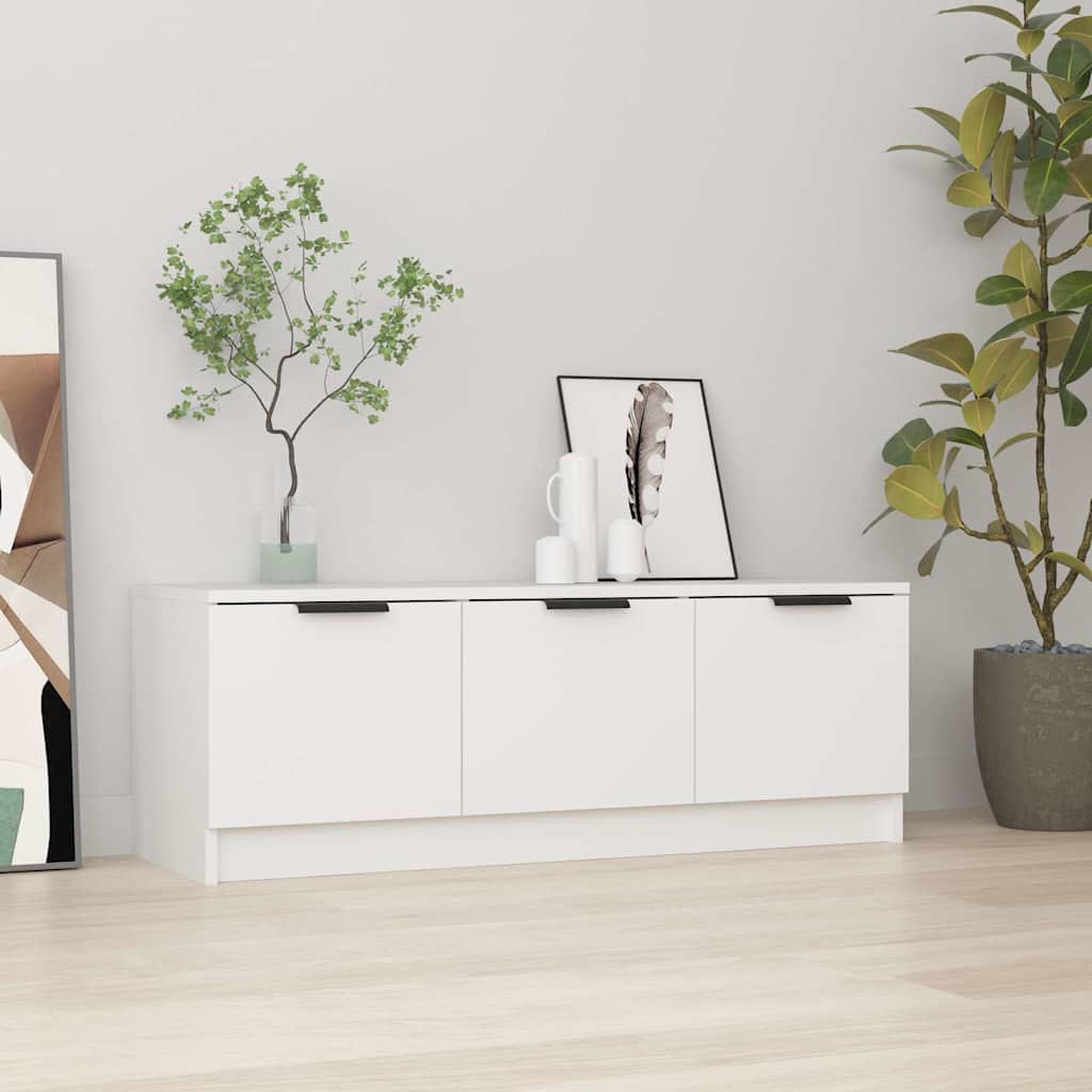 TV Cabinet White 102x35x36,5 cm Engineered Wood