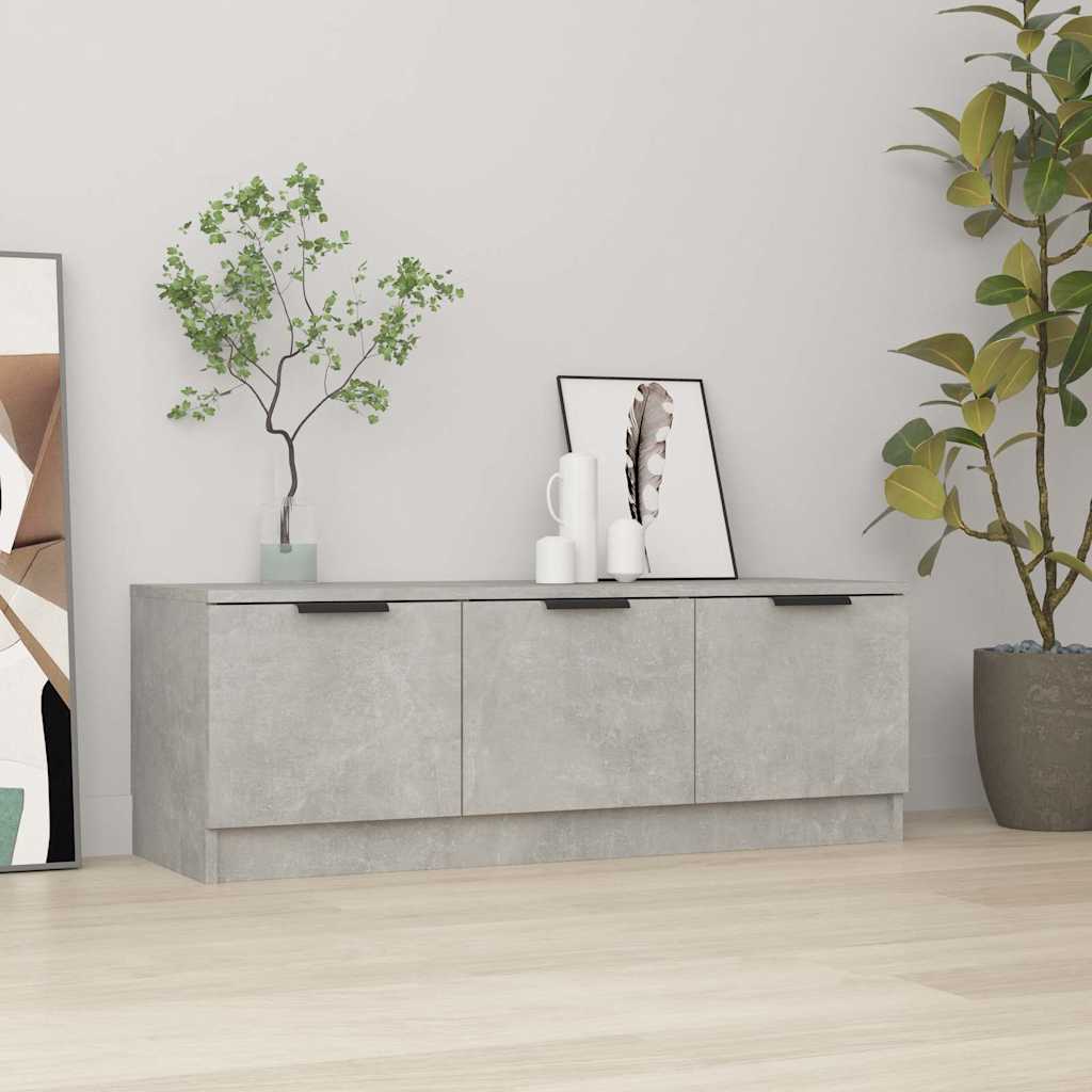 TV Cabinet Concrete Grey 102x35x36,5 cm Engineered Wood