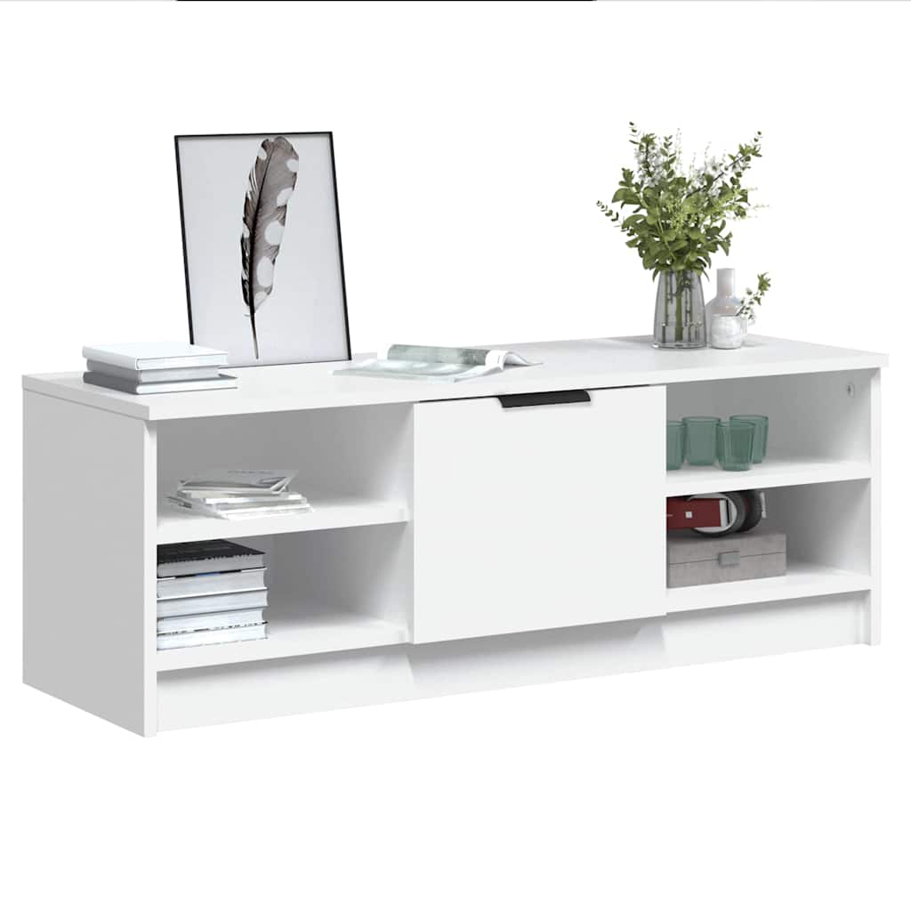 TV Cabinet White 102x35,5x36,5 cm Engineered Wood