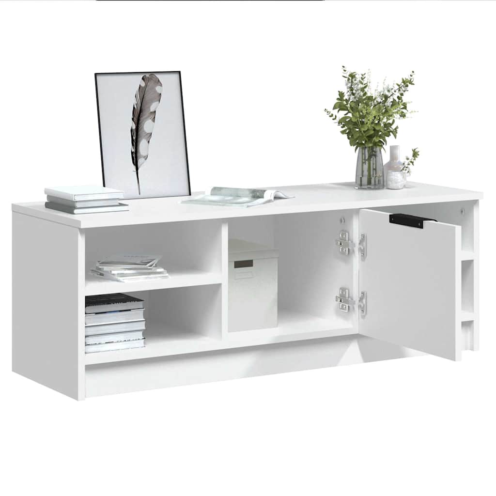 TV Cabinet White 102x35,5x36,5 cm Engineered Wood
