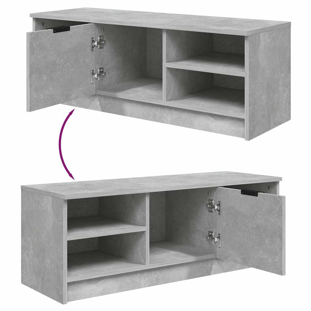 TV Cabinet Concrete Grey 102x35,5x36,5 cm Engineered Wood