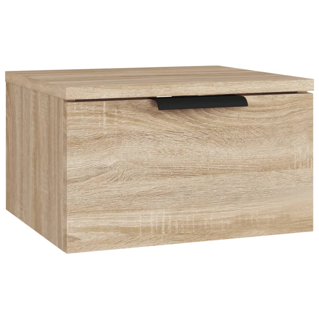 vidaXL Wall-mounted Bedside Cabinets 2 pcs Sonoma Oak 34x30x20 cm