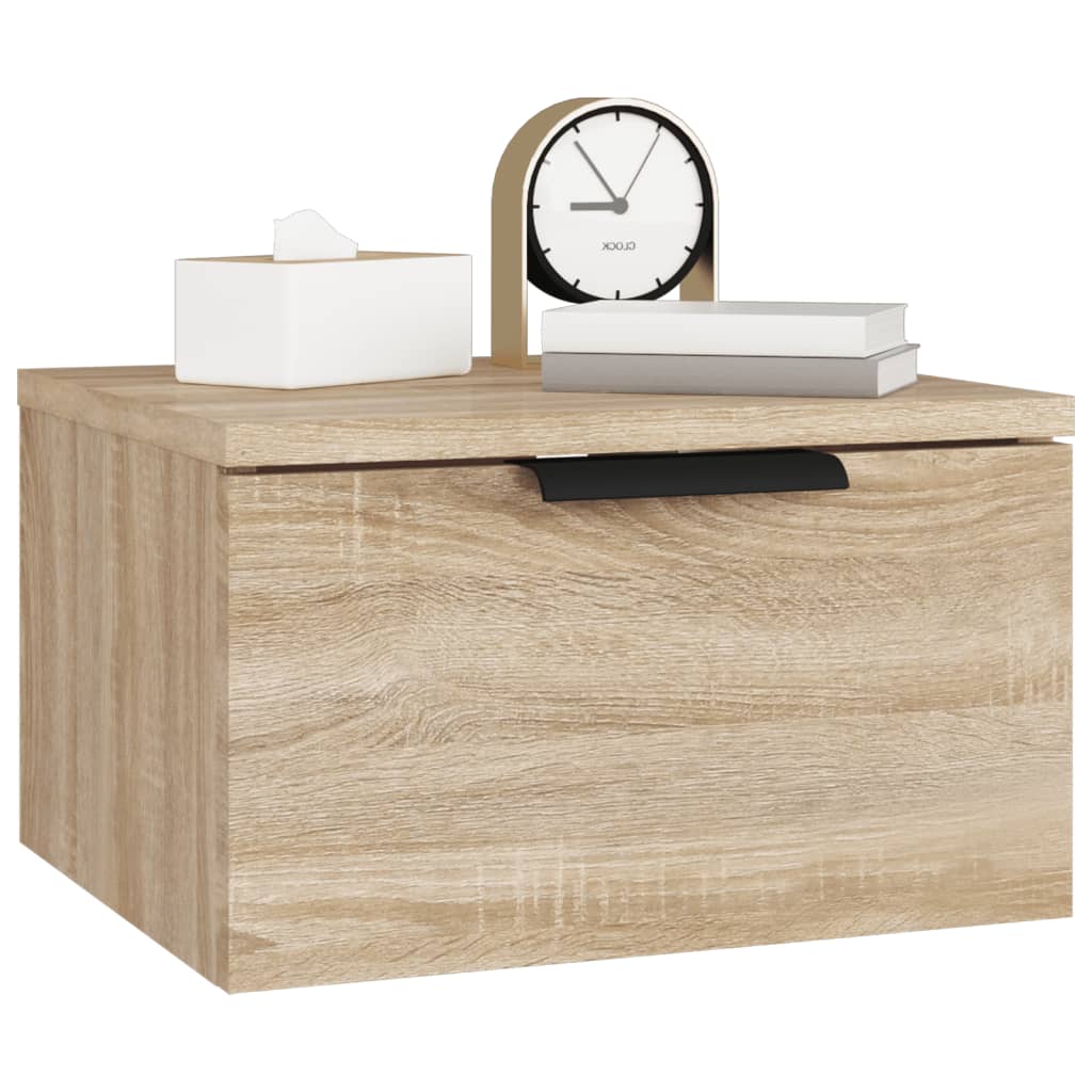 vidaXL Wall-mounted Bedside Cabinets 2 pcs Sonoma Oak 34x30x20 cm