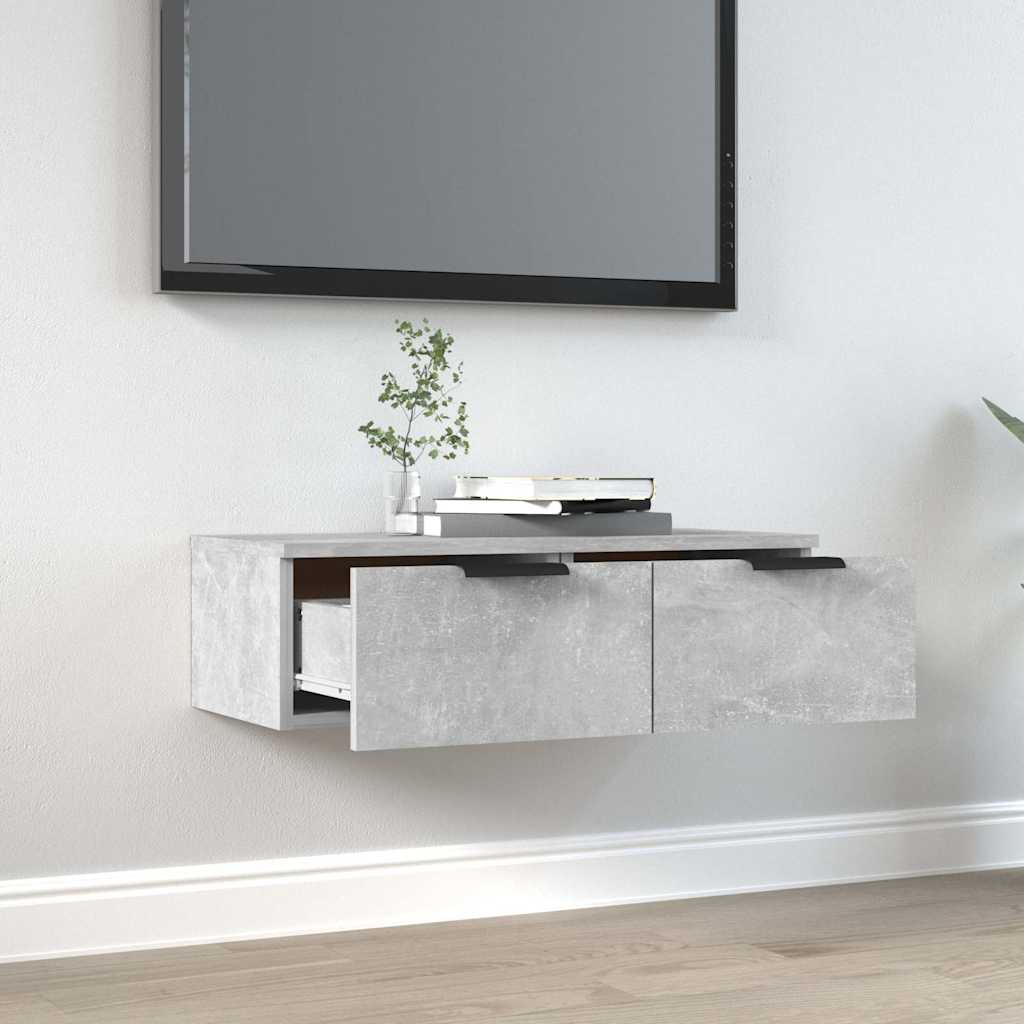 Wall Cabinet Concrete Grey 68x30x20 cm Engineered Wood