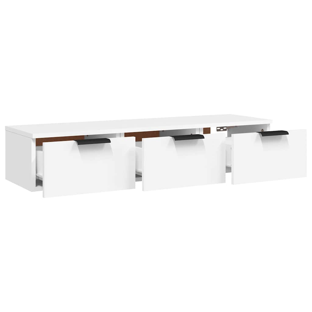 Wall Cabinet White 102x30x20 cm Engineered Wood