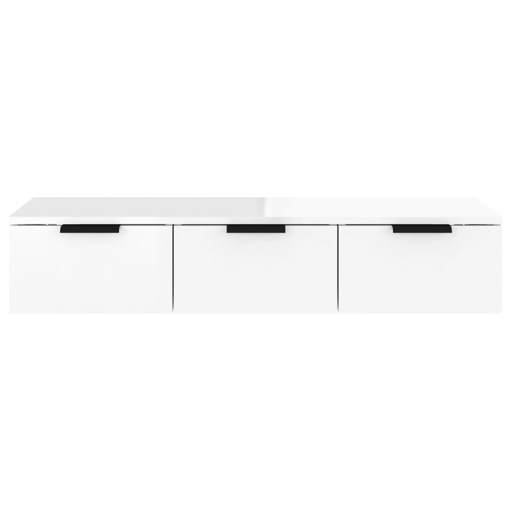 vidaXL Wall Cabinet High Gloss White 102x30x20 cm Engineered Wood