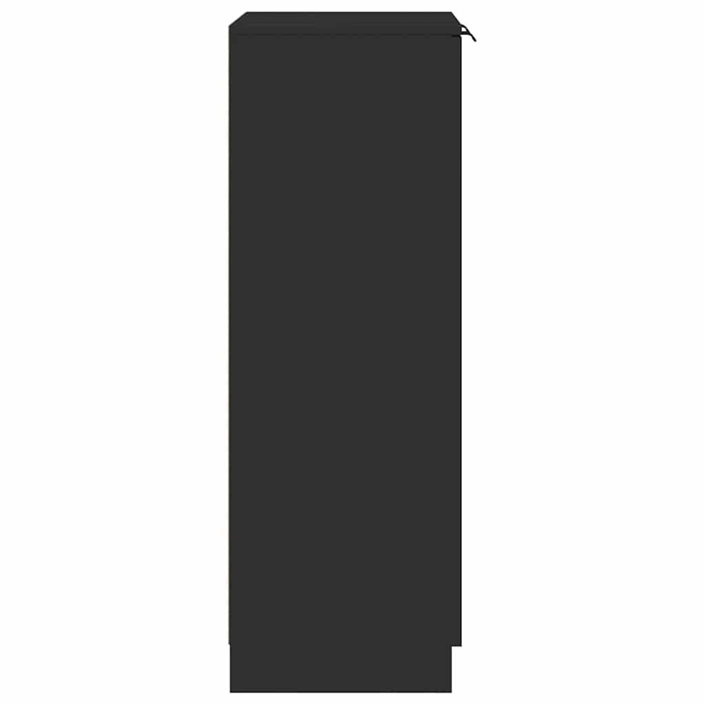 Shoe Cabinet Black 59x35x100 cm Engineered Wood