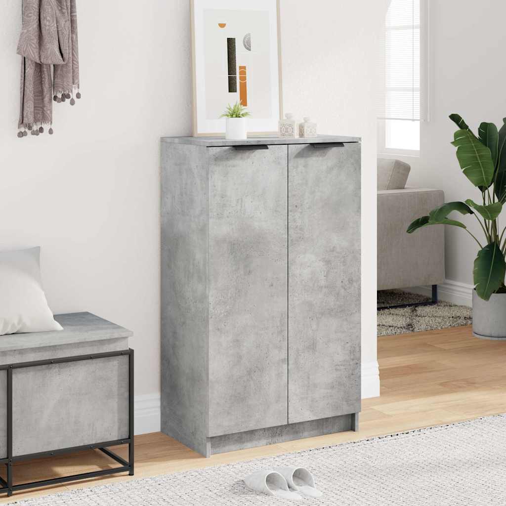 Shoe Cabinet Concrete Grey 59x35x100,5 cm Engineered Wood