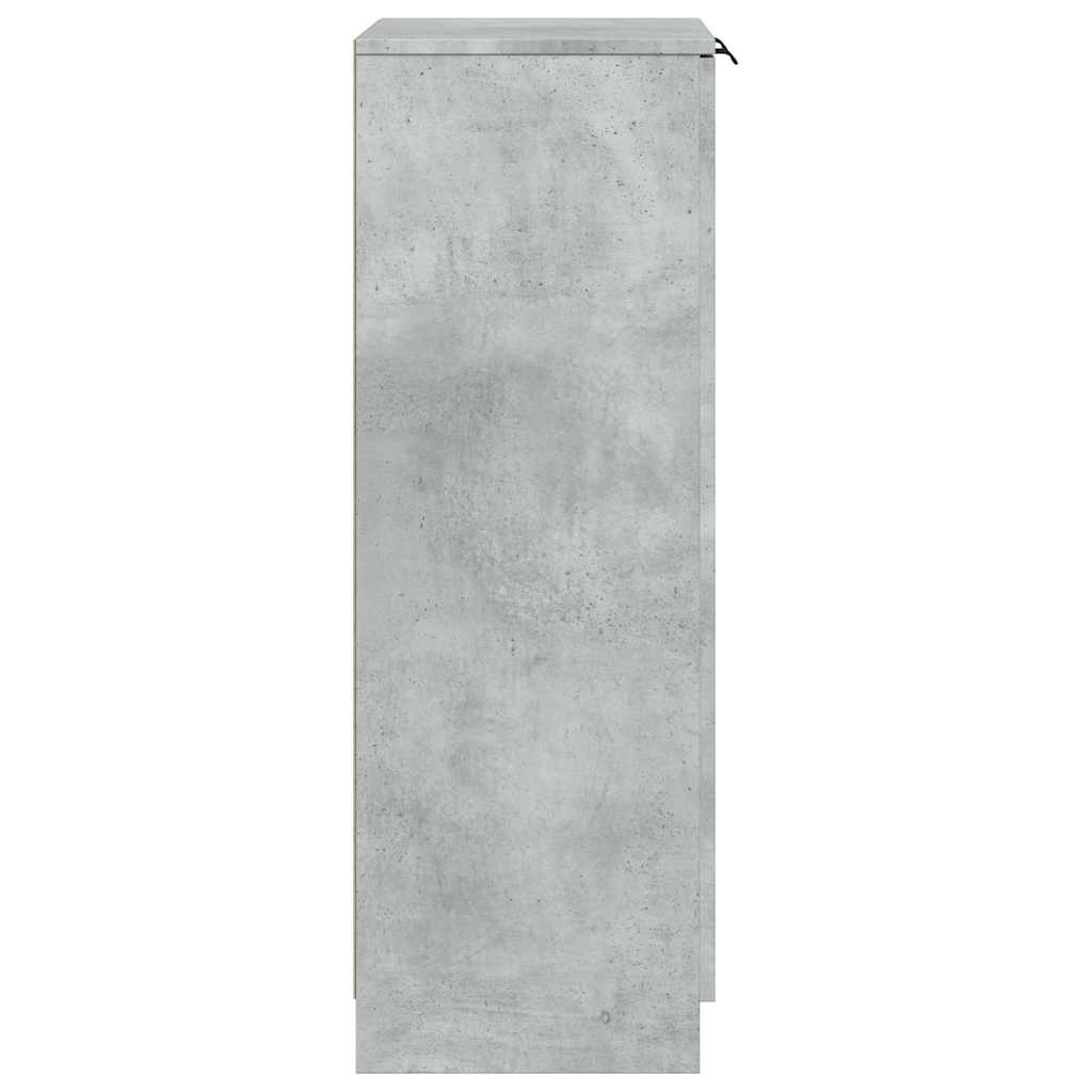 Shoe Cabinet Concrete Grey 59x35x100,5 cm Engineered Wood