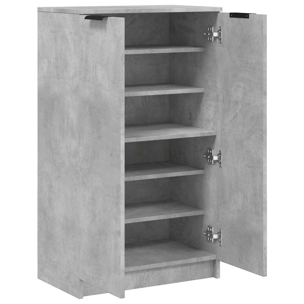 Shoe Cabinet Concrete Grey 59x35x100,5 cm Engineered Wood