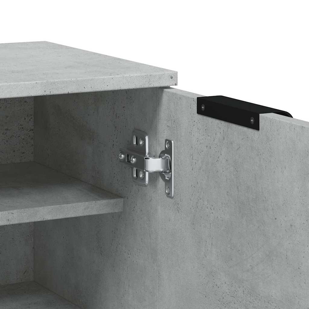 Shoe Cabinet Concrete Grey 59x35x100,5 cm Engineered Wood